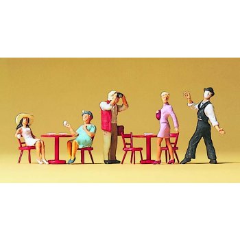 Pantomime, Gäste im Straßencafe