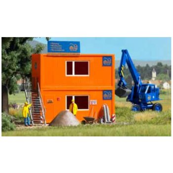 Zwei Baustellen-Container mit Zubehör, orange, (L/B/H 6,9x2,8x3 cm) Bausatz