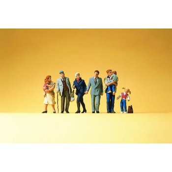 Passanten und Kinder