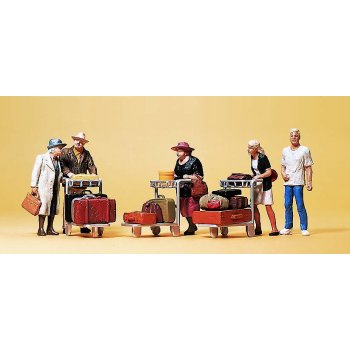 Reisende mit Kofferkuli