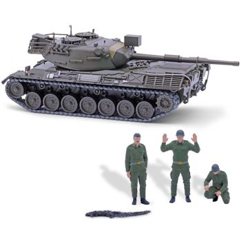 Ladegut Leopard 1 mit drei Soldaten, Fertigmodell, Größe Panzer: 155 x 73 mm, Höhe 65 mm, Spur 0
