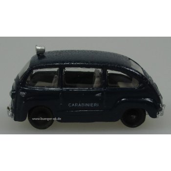 Fiat 600 Multipla CARABINIERI, POLIZEI Italien, Metallmodell, (Lackstruktur insbesondere am Dach rissig strukturiert - nicht glatt !)