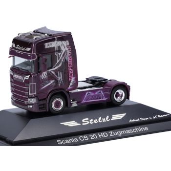 Scania CS20 Hochdach Zugmaschine 2achs, Spedition Stelzl, Heideck - Bayern, in PC-Vitrine
