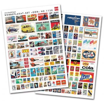 Werbeplakate-Set, DDR, über 100-Werbeplakate in verschiedenen Ausführungen und Größen, Werbeaufsteller und Litfaß-Säulen