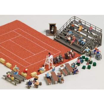 Sitzgelegenheiten, mit Tribüne usw.