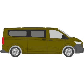 VW T7 LR e-Transporter Bus, warm green metallic