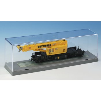Sammlervitrine mit Gleis, mittel, L: 26 cm