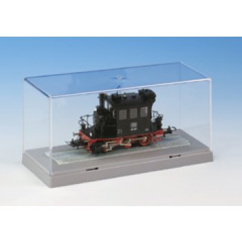 Sammlervitrine mit Gleis, klein, L: 16 cm