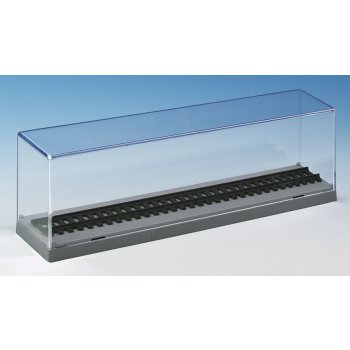 Sammlervitrine mit Gleis, groß, L: 33 cm