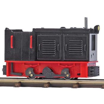 Diesellok LKM Ns 2f mit funktionierendem Scheinwefer. Offene Ausführung. Achsfolge B. Länge: 36 mm.