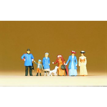 Passanten und POLIZIST um 1900