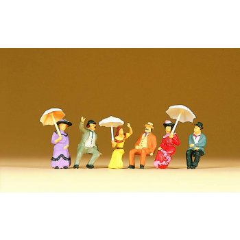 Sitzende Personen (zu Kutsche) um 1900