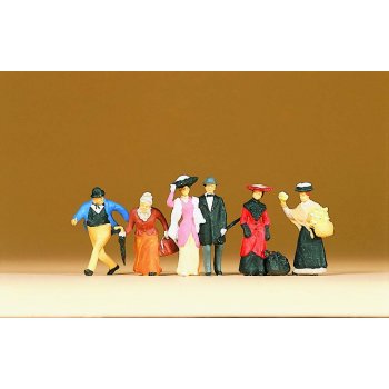 Reisende und Passanten um 1900