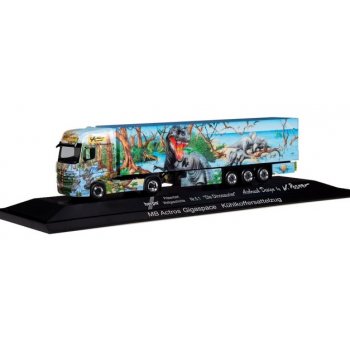 Mercedes-Benz Actros Gigaspace Kühlkoffer-Sattelzug, Herpa Weltgeschichte Nr. 5.1, Die Dinosaurier (Nordrhein-Westfalen / Würselen), PC