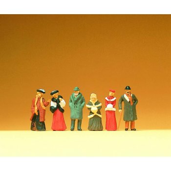 Passanten in winterlicher Kleidung 1900