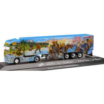 Scania CS 20 HD Kühlkoffer-Sattelzug, Herpa Weltgeschichte Nr. 7.1 - Die Wikinger, Spedition Schumacher, Würselen Nordrhein-Westfalen, PC