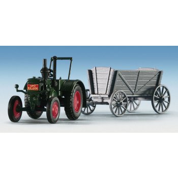 Lanz Bulldog mit Mistleiterwagen