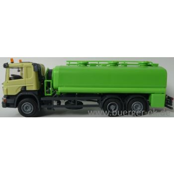 Scania LKW Tankfahrzeug, 3achsig, Tankaufbau grün