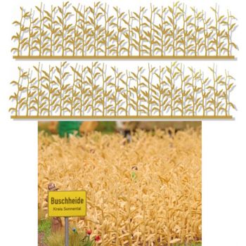 Erntereifer Mais, Maispflanzen jeweils mit Blättern und 2 Maiskolben, Bausatz mit 400 Maispflanzen, jeweils 25 mm hoch