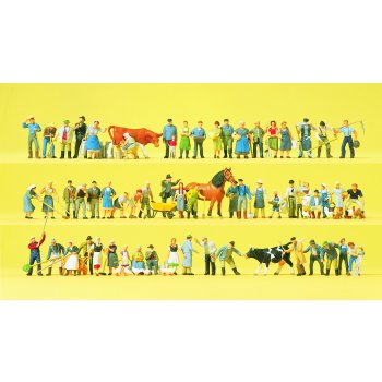 Auf dem Bauernhof, 60 Miniaturfiguren