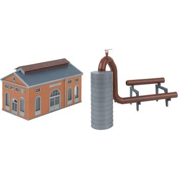 Gasreinigung, Größe Gebäude 202 x 115 x 121 mm, Hochtank Durchmesser 65 x 171 mm, Bausatz