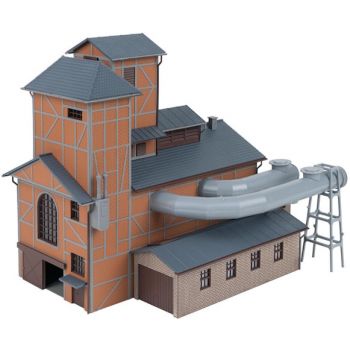 Gebläsehalle mit Rohrleitungen, Größe 256 x 190 x 210 mm, Bausatz