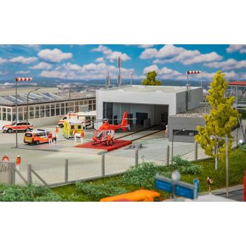 Luftrettungswache, bewegliches Modell inklusive Motor, 400 x 264 x 112 mm, Bausatz