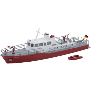 Feuerlöschboot, Maße: 254 x 57 x 74 mm, Bausatz