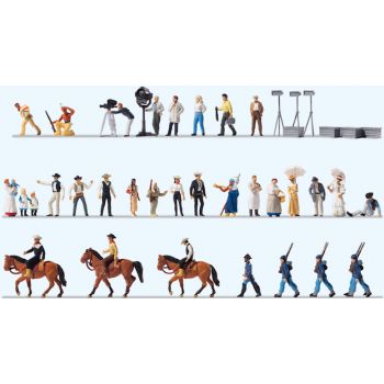 Wild-West Filmset, 35 Wildwest Figuren mit Zubehör