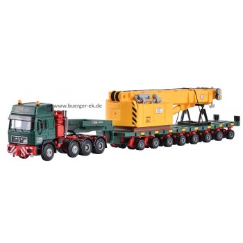 Mercedes-Benz SK mit Scheuerle Plattformwagen und Oberteil Schienenkran, Bausatz