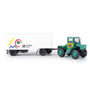 MB trac mit Paketanhänger, Schenker arttrans