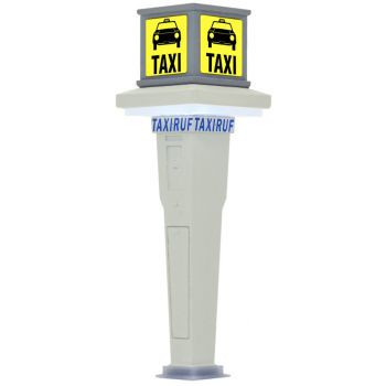 Taxistand mit LED-Beleuchtung, mit Steckfuß für einfache Montage, Funktionsmodell