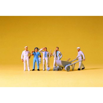 Bauarbeiter mit Karre