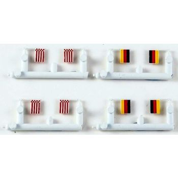 Fahnensatz Metrobus Deutschland und Bremen (für 4 Busse)