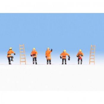 Feuerwehr (orangefarbene Schutzanzüge)