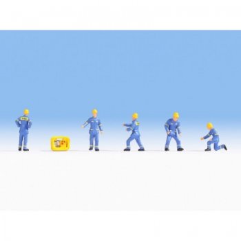 THW - Technisches Hilfswerk, 5 Figuren + 1 Werkzeugkoffer