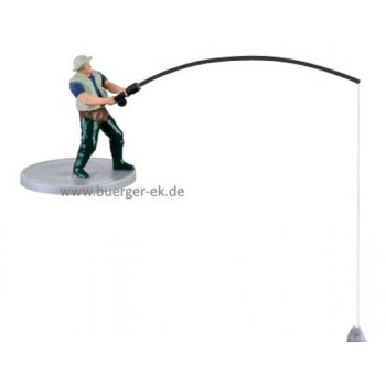 Angler bewegt, dieser zieht einen großen Fang an Land, modern, Elektronik-Artikel