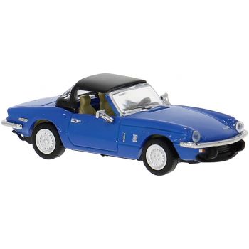 Triumph Spitfire mit geschlossenem Verdeck, Baujahr 1984, blau