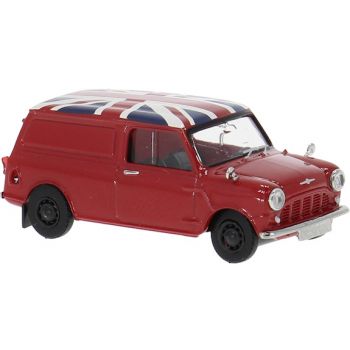 Austin Mini Countryman, rot mit Union Jack, Baujahr 1960
