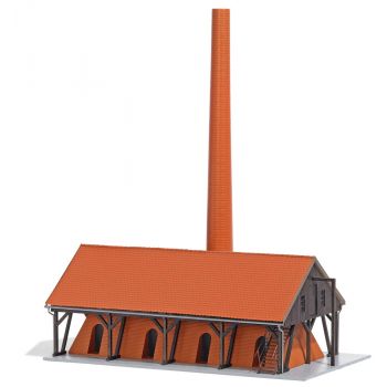 Ringofen vom Typ, Hoffmann, aus der Ziegelei Erbs. Große: 197 x 105 x 73 mm. Höhe Schornstein: 213 mm, Bausatz