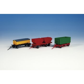 Hängerset mit Mulden, 3 verschiedene Anhänger