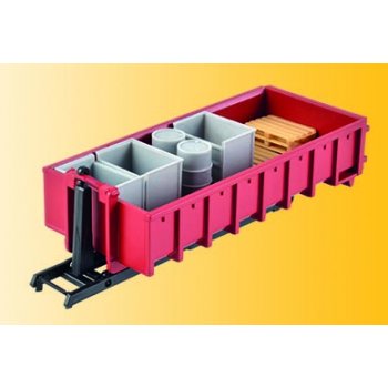 Hakenabrollaufbau mit Abrollmulde und Ladegut, Bausatz