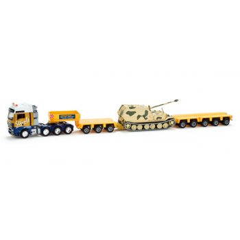 MAN TGX XXL Tieflade-Sattelzug 4-achs mit Panzer Ferdinand, Steinle