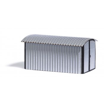 Wellblechgarage, Bausatz, Größe 5,9 x 3,4 x 2,9 cm