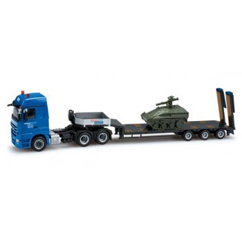 Mercedes-Benz Actros LH 08, Semitieflade-Sattelzug mit Ladegut Wiesel, Hegmann