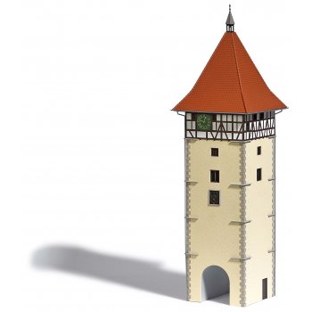 Torturm - Nachbildung des Torturms von Beinstein (Waiblingen), Bausatz, Größe 10,2 x 10,2 x 34,5 cm