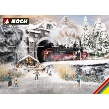 Figuren-Adventskalender mit 24 handbemalten Figuren