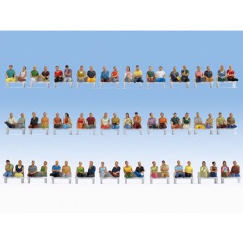 Sitzende Passagiere, 60 Figuren, Mega-Spar-Set