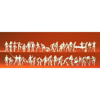 Feuerwehrmänner, 42 UNBBEMALTE Figuren