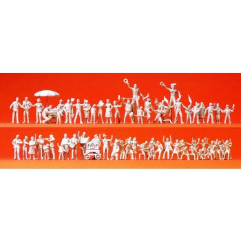 Volksfestbesucher, 60 UNBEMALTE Figuren